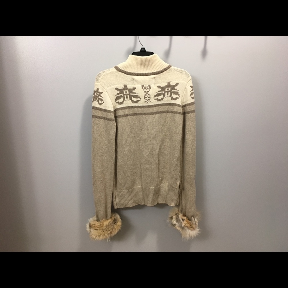 tan Harricana by Mariouche sweater and hat size M - Picture 4 of 6